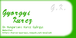 gyorgyi kurcz business card